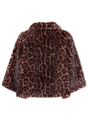 Leopard print faux fur cape coat LOU ANDREA | DORORESMKLUW5MATLEOPARD